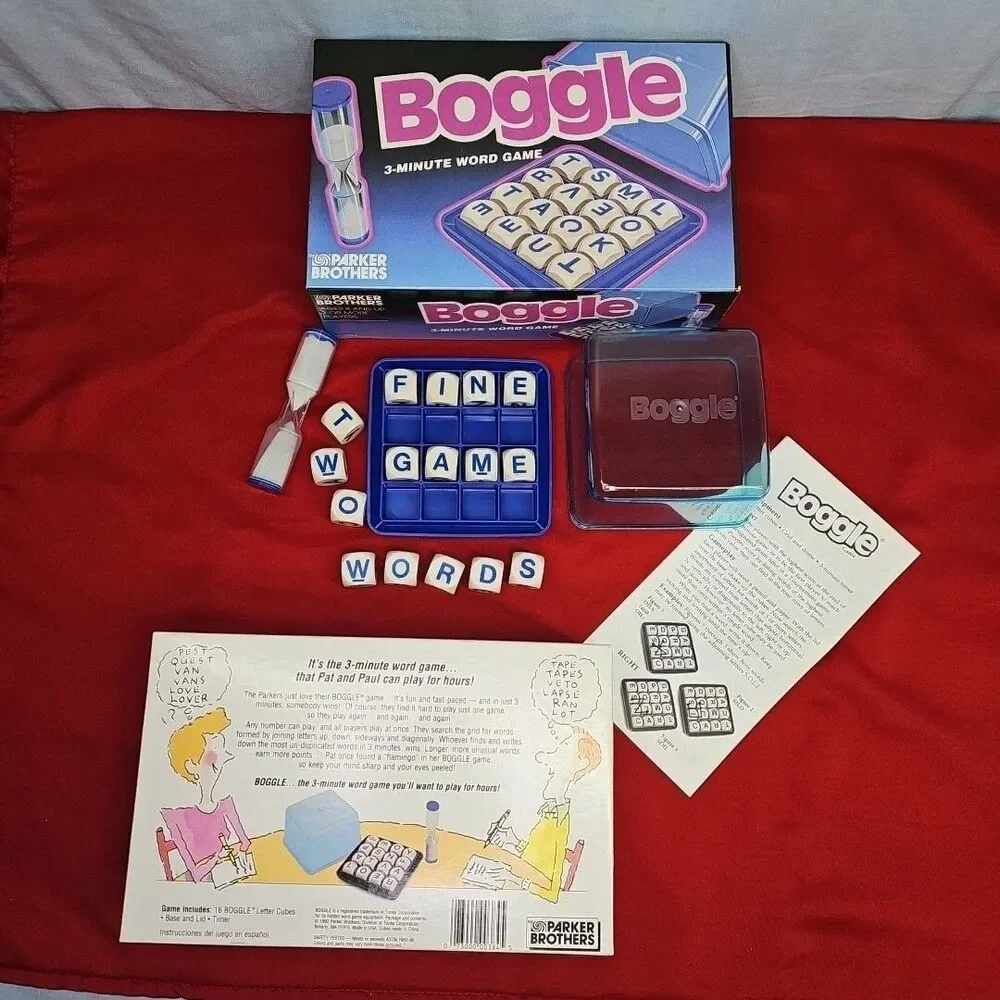 Boggle Word Game Parker Brothers VTG '92 Complete Classic Letter Cube